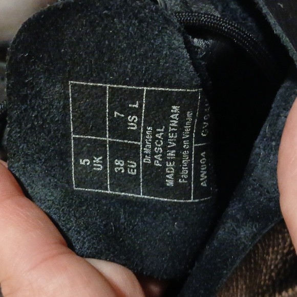 DR MARTENS  1460 Pascal  Virginia Black Leather Lace-Up Boots Size 7 - Picture 14 of 16